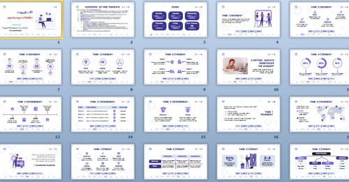 تم پاورپوینت اینفوگرافیک مدیریت برنامه ریزی
