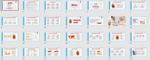 قالب پاورپوینت  بیماری های قلبی