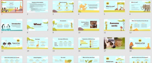 تم پاورپوینت  علاقه به باغ وحش